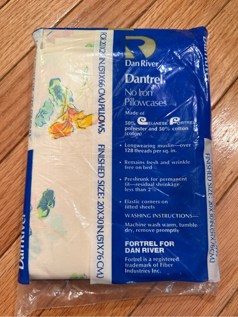 Dan River Dantrel No Iron Pillowcases - Floral Print Cotton blend
